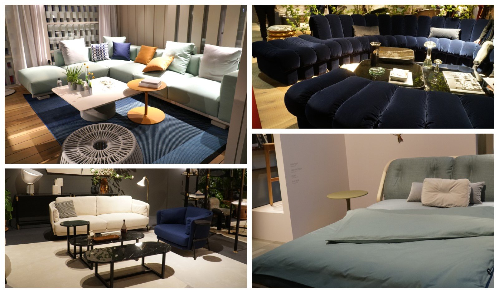 דוגמאות של רהיטים בשילוב הגוון הכחול